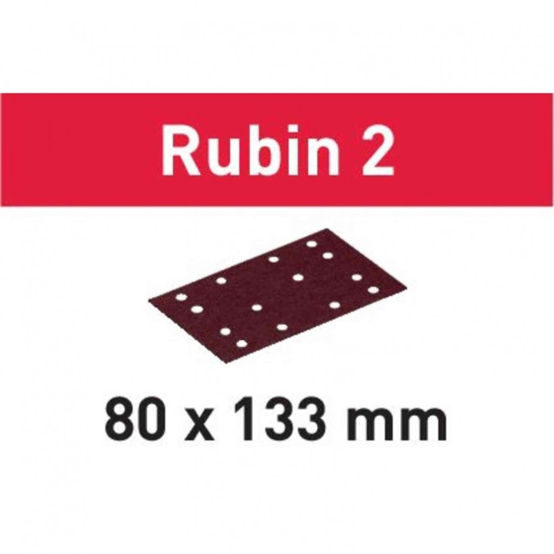 Festool šlifavimo popierius Rubin 2 STF 80X133 P100 RU2 (50 vnt)
