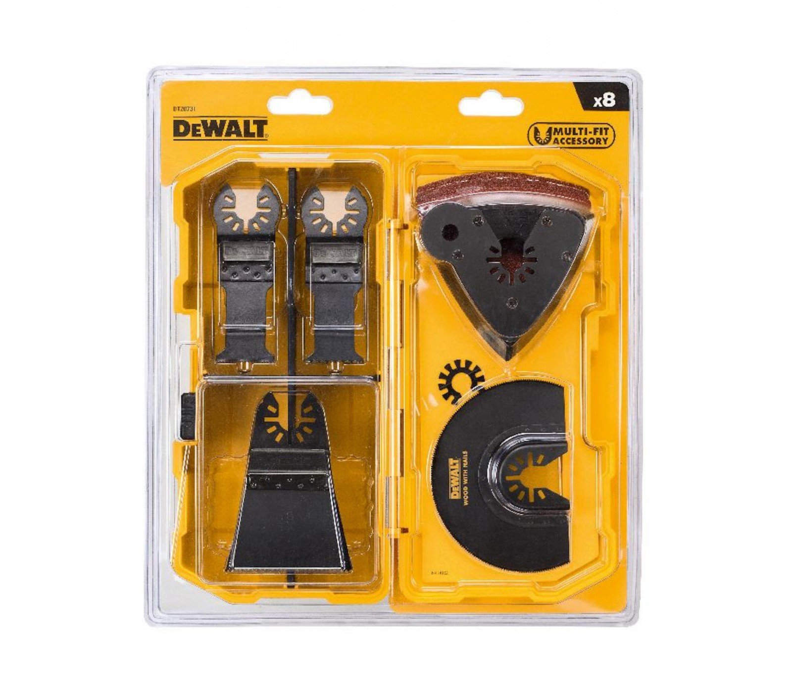 DeWalt daugiafunkcinio įrankio priedai DT20731-QZ, 8 vnt.