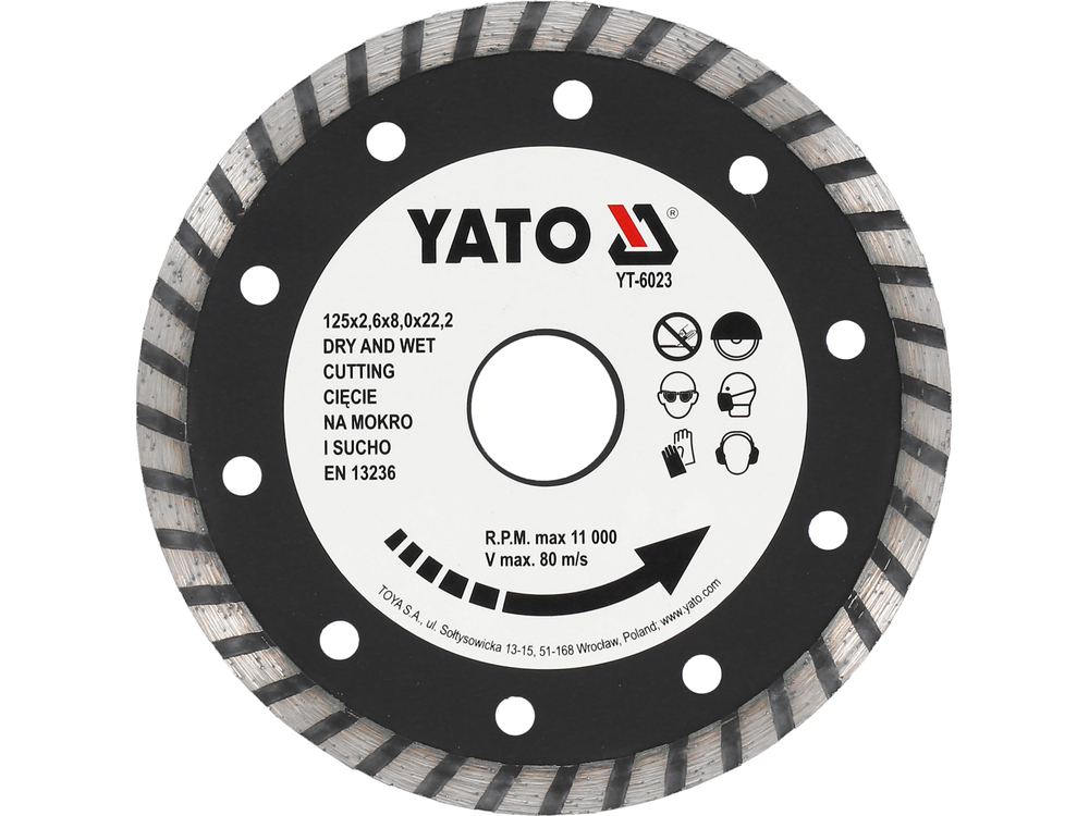 Deimantinis pjovimo diskas turbo HS 125 mm (YT-6023)