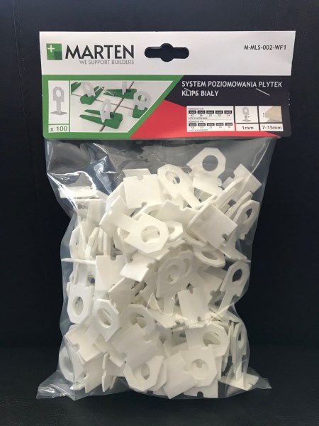 Intarpai plytelėms 1mm 100vnt Marten