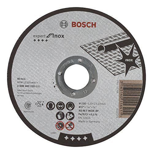 Metalo pjovimo diskas BOSCH, 125 x 1,6 x 22,23 mm, AS 46 T INOX BF