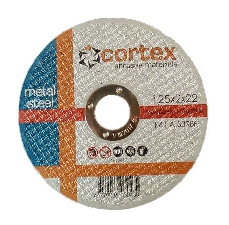 Metalo pjovimo diskas CORTEX, 125 x 2,0 x 22 mm, plienui