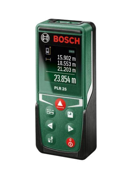 Lazerinis atstumų matuoklis BOSCH PLR 25, iki 25 m, 2 mm/m