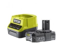 Akumuliatoriaus ir kroviklio rinkinys RYOBI RC18120-120, 18 V, 2 Ah Li-ion