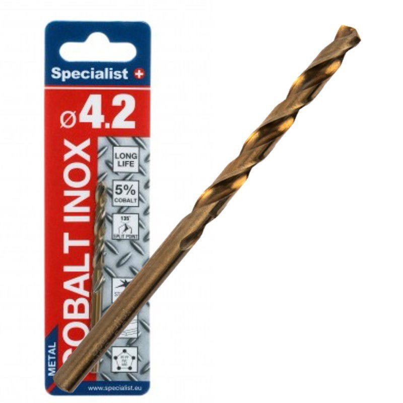 Metalo grąžtas SPECIALIST+ Cobalt, 4,2 x 43/75 mm