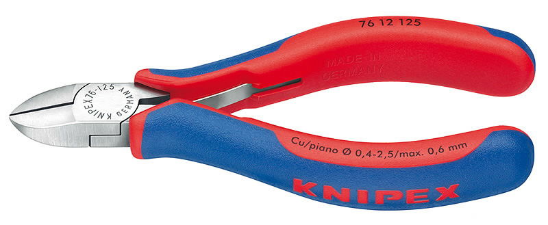 Žnyplės šoninio kirpimo KNIPEX, 125 mm, su spyruokle