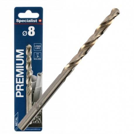 Metalo grąžtas SPECIALIST+ Premium, 8,0 mm, HSS