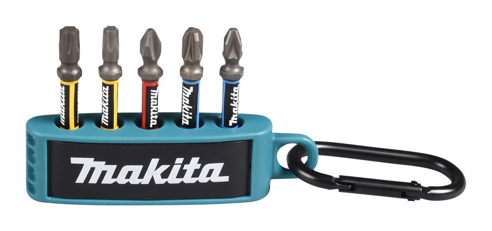 Sukimo antgalių rinkinys MAKITA Impact Premier, PH2/PZ2/PZ3/T25/T30, 50 mm, su karabinu, 5 dalių