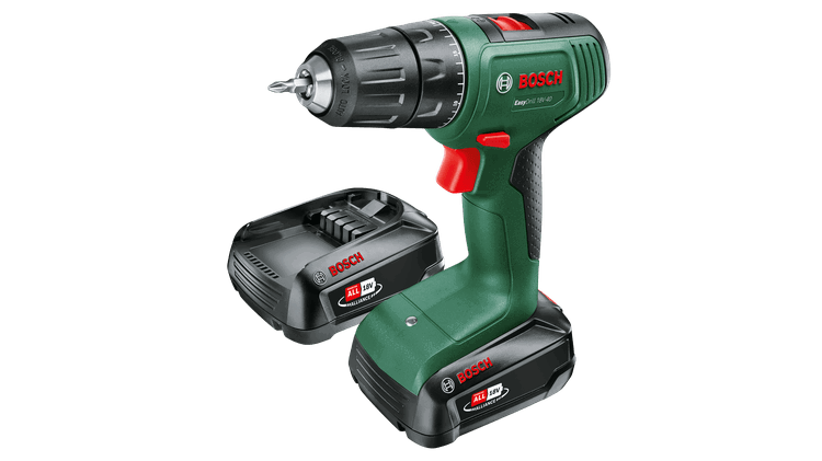 Akumuliatorinis suktuvas-gręžtuvas BOSCH EasyDrill 18V-40, 18 V, 2 x 2,0 Ah Li-ion, 40 Nm