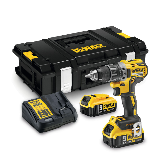 Akumuliatorinis gręžtuvas su akumuliatoriumi Dewalt DCD791P2, 18 V, 5 Ah