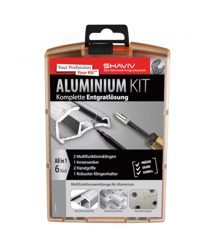 Shaviv Aluminum kit - šešių dalių įrankių komplektas aliuminiui