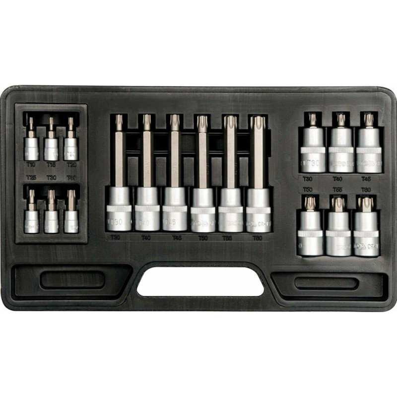 YT-7751 YATO TORX T10-T60 mm TORX TIP KEYS 18 dalių