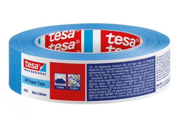 Dažymo juosta Tesa Paper 4435, lauko darbams, UV 2sav., 50m (įv.pločiai)