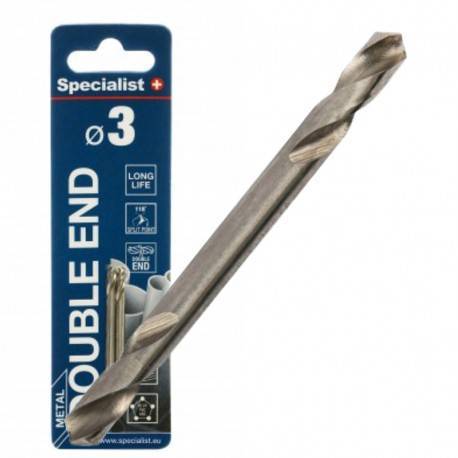 Metalo grąžtas SPECIALIST+ Double, 3,0 mm, HSS, dvipusiai, 2 vnt.