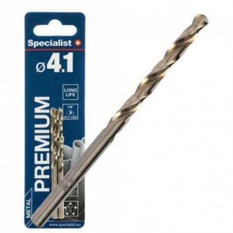 Metalo grąžtas SPECIALIST+ Premium, 4,1 mm, HSS, 2 vnt.
