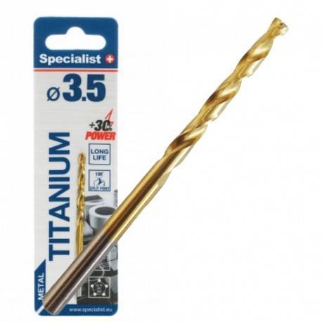Metalo grąžtas SPECIALIST+ Titan, 3,5 mm
