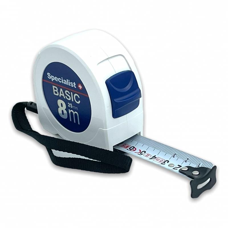 Ruletė SPECIALIST+ Basic, 8 m x 25 mm, nailoninė juosta