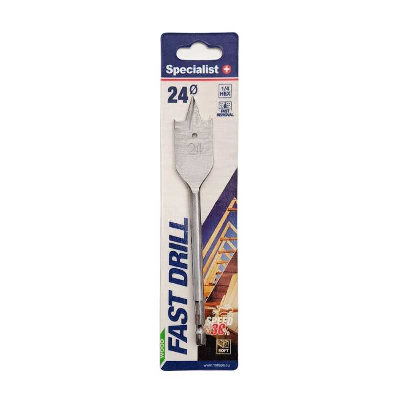 Plunksninis medžio grąžtas SPECIALIST+ Fast, 24 mm
