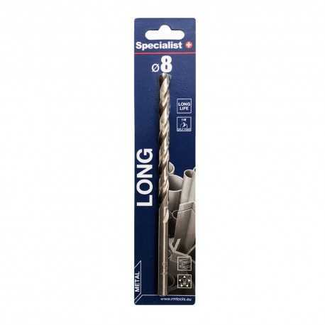 Metalo grąžtas SPECIALIST+ Long, 8,0 x 105 mm, DIN340, prailgintas