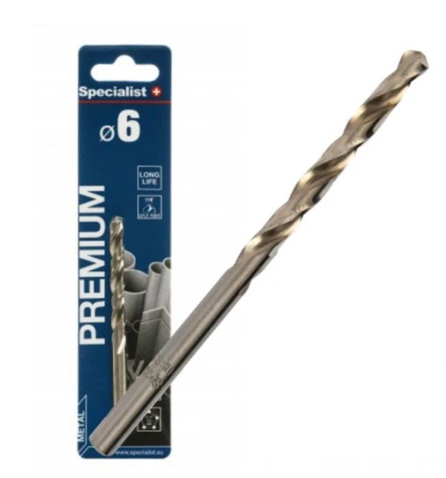 Metalo grąžtas SPECIALIST+ Premium, 6,0 mm, HSS