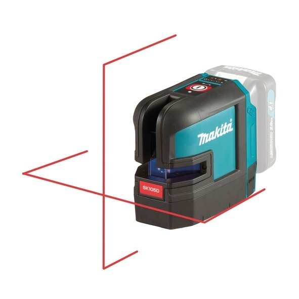 Lazerinis nivelyras MAKITA SK105DZ, 12 V, iki 25 m, 0,3 mm/m, be akumuliatoriaus