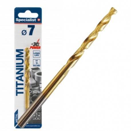 Metalo grąžtas SPECIALIST+ Titan, 7,0 mm
