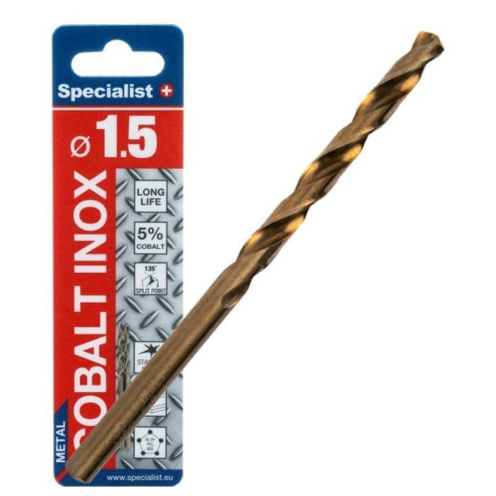 Metalo grąžtas SPECIALIST+ Cobalt, 1,5 x 18/40 mm