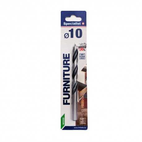 Medžio grąžtas SPECIALIST+ Furniture, 10 x 87/136 mm, baldininkams