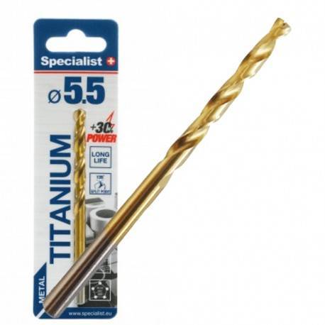 Metalo grąžtas SPECIALIST+ Titan, 5,5 mm