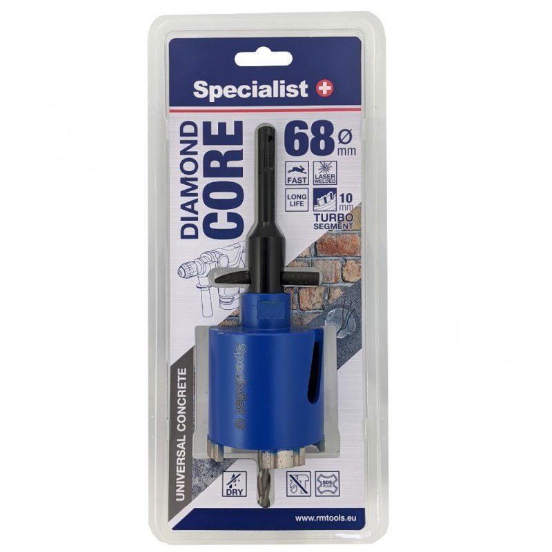 Deimantinė gręžimo karūna SPECIALIST+, 68 mm