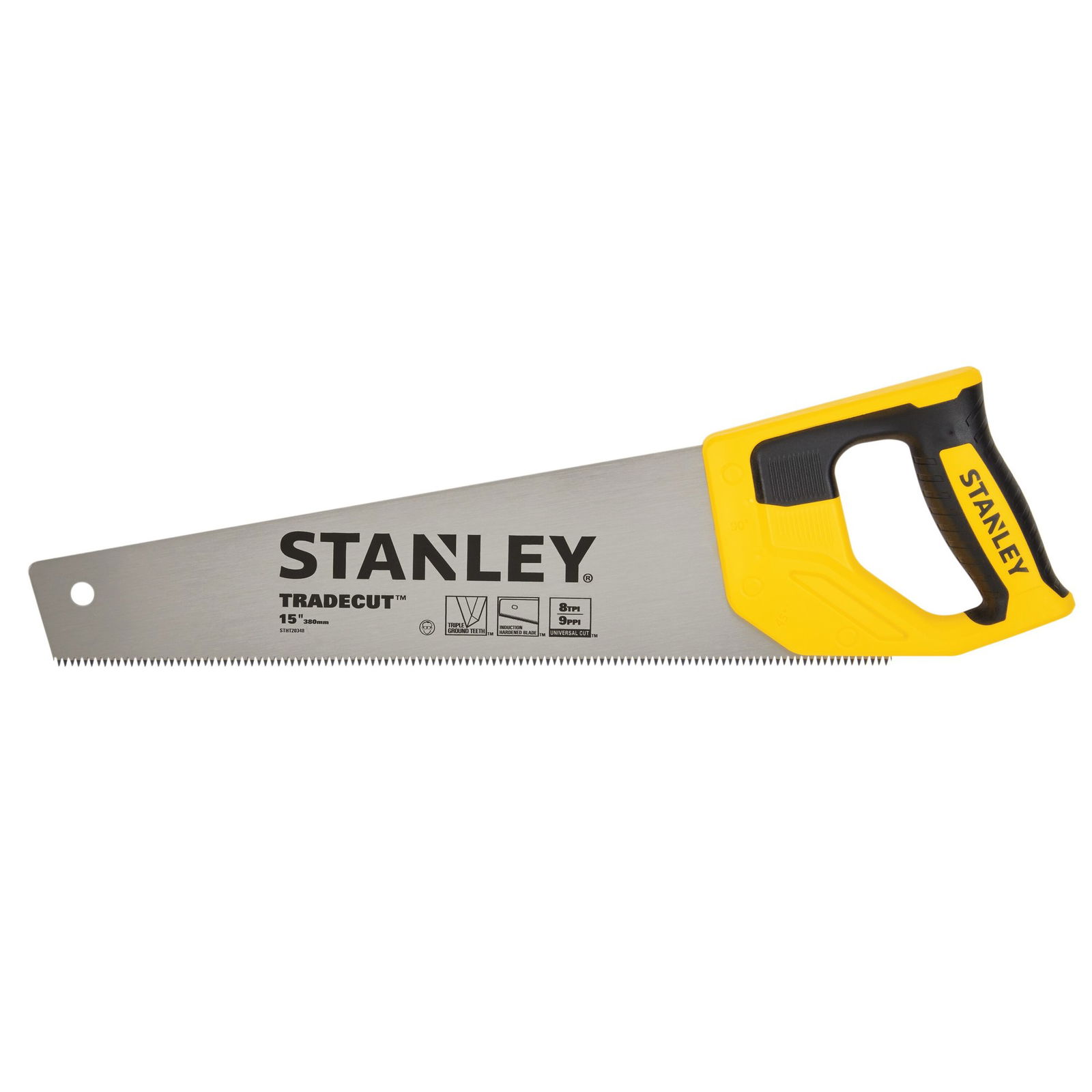 Pjūklas STANLEY Tradecut, 380 mm, medžiui, 7 tpi