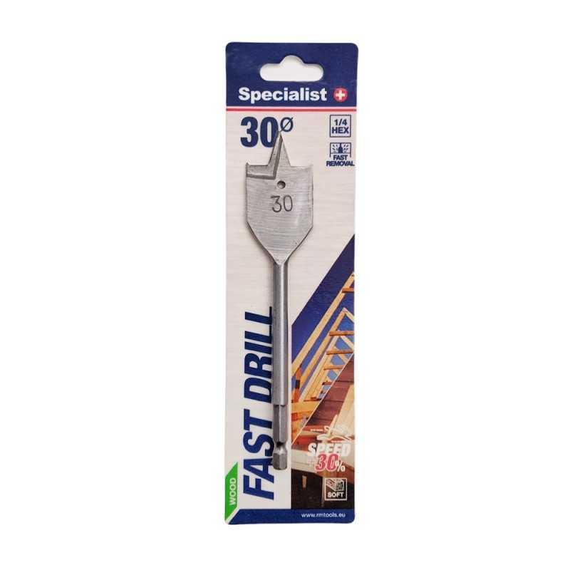 Plunksninis medžio grąžtas SPECIALIST+ Fast, 30 mm