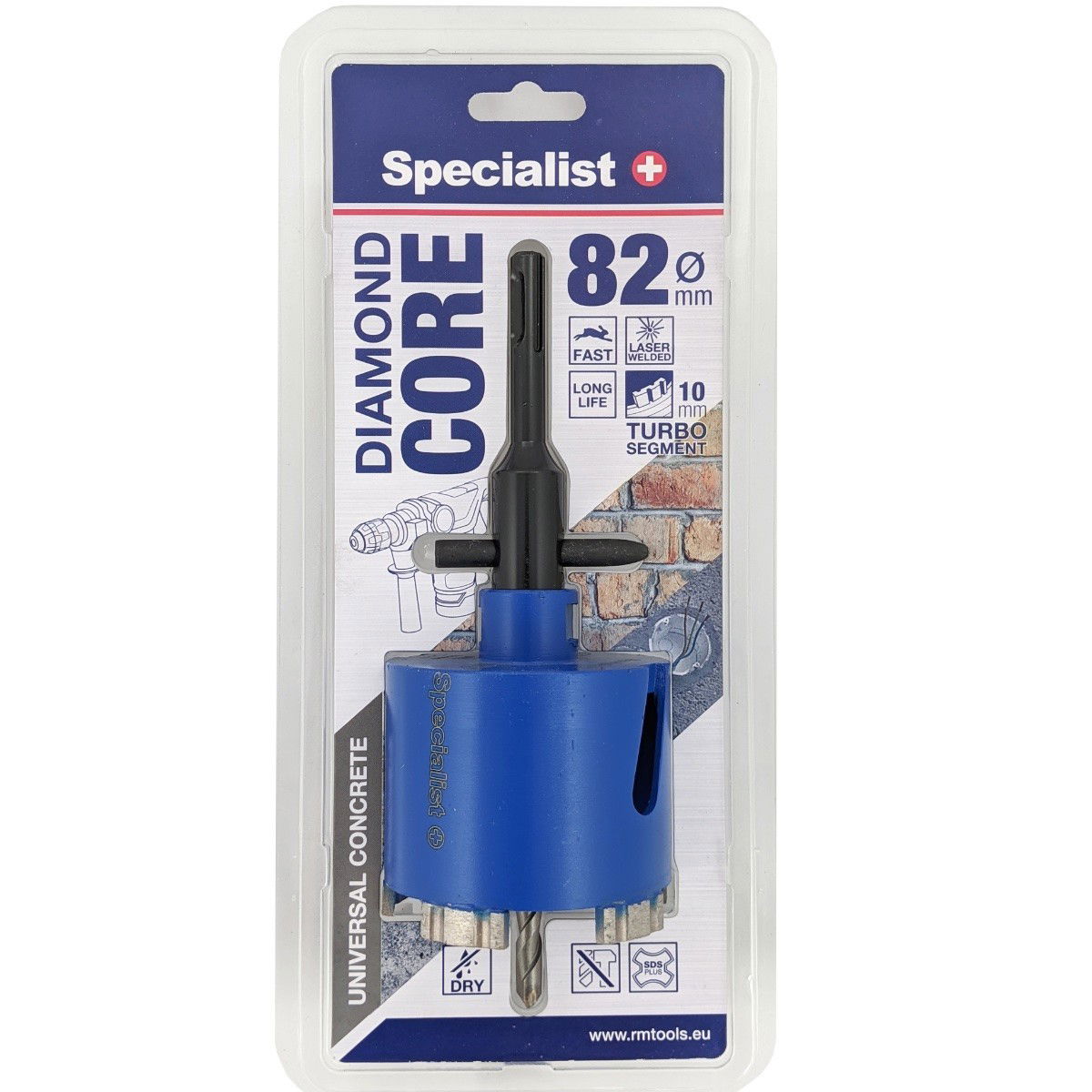 Deimantinė gręžimo karūna SPECIALIST+, 82 mm