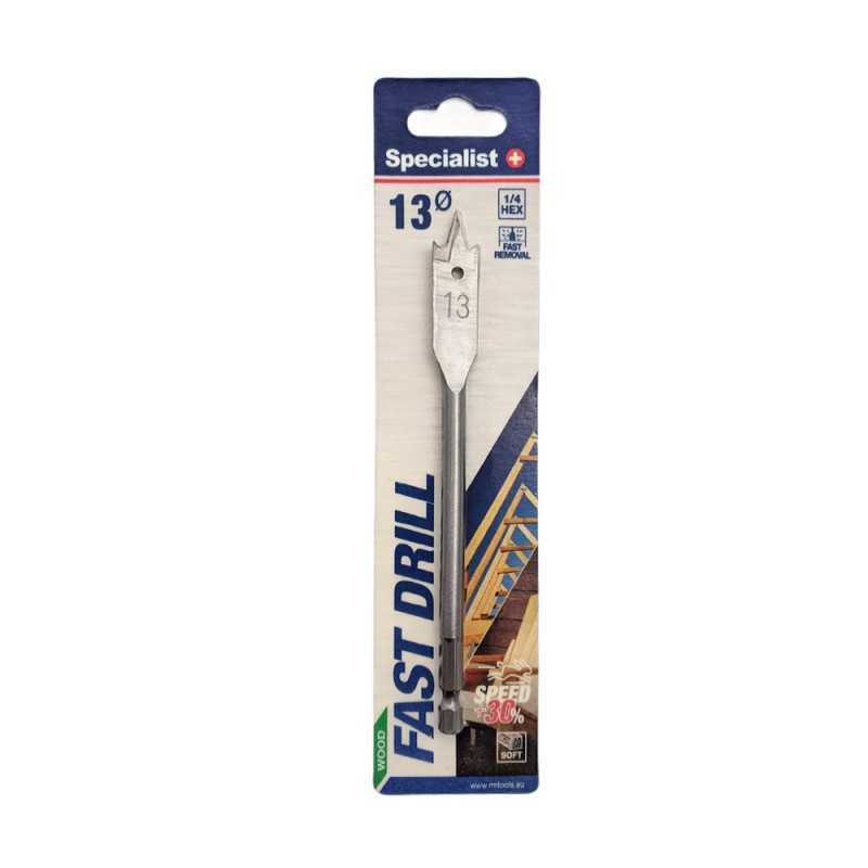 Plunksninis medžio grąžtas SPECIALIST+ Fast, 13 mm