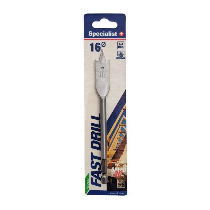 Plunksninis medžio grąžtas SPECIALIST+ Fast, 16 mm