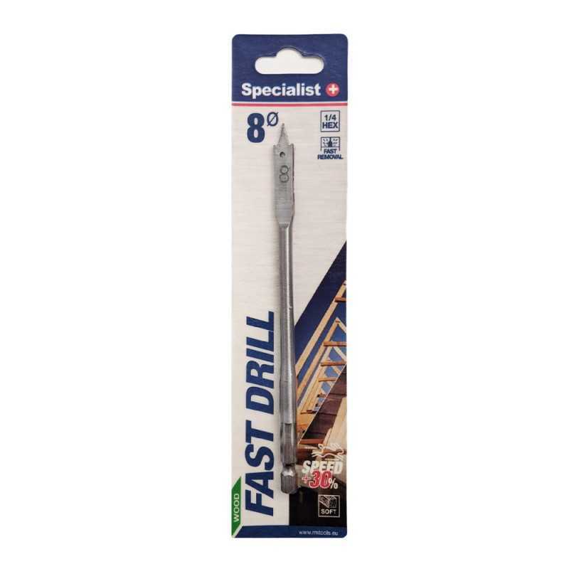 Plunksninis medžio grąžtas SPECIALIST+ Fast, 8 mm
