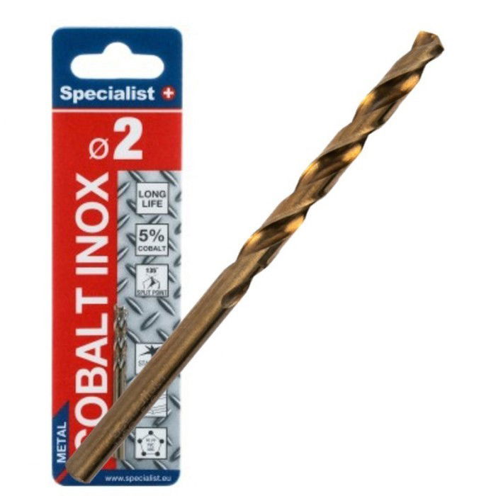 Metalo grąžtas SPECIALIST+ Cobalt, 2,0 x 24/49 mm