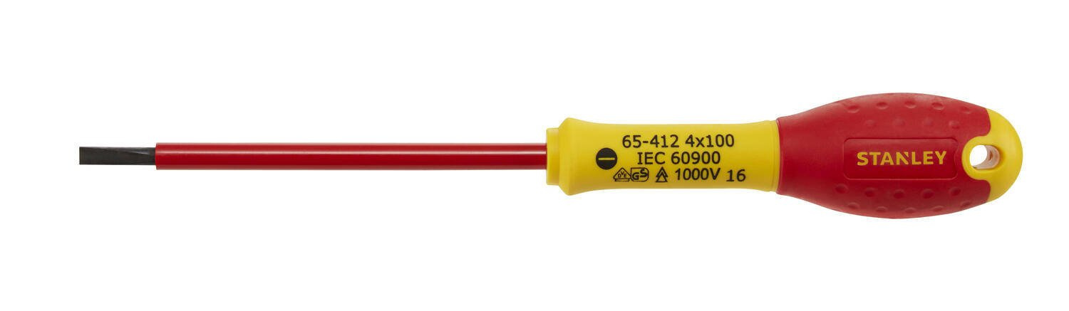 Stanley FatMax VDE plokščiasis atsuktuvas 4 x 100 mm su izoliacija 0-65-412