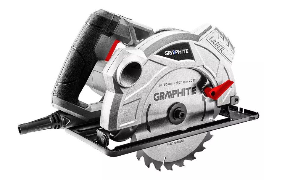 Diskinis pjūklas 1500W Graphite diskinis pjūklas 185 mm