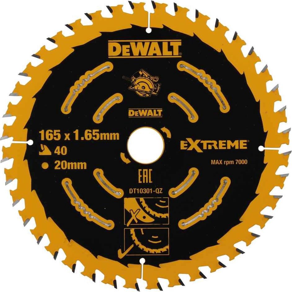 Dewalt circular saw 165x20mm, 40 teeth (DT10301-QZ)