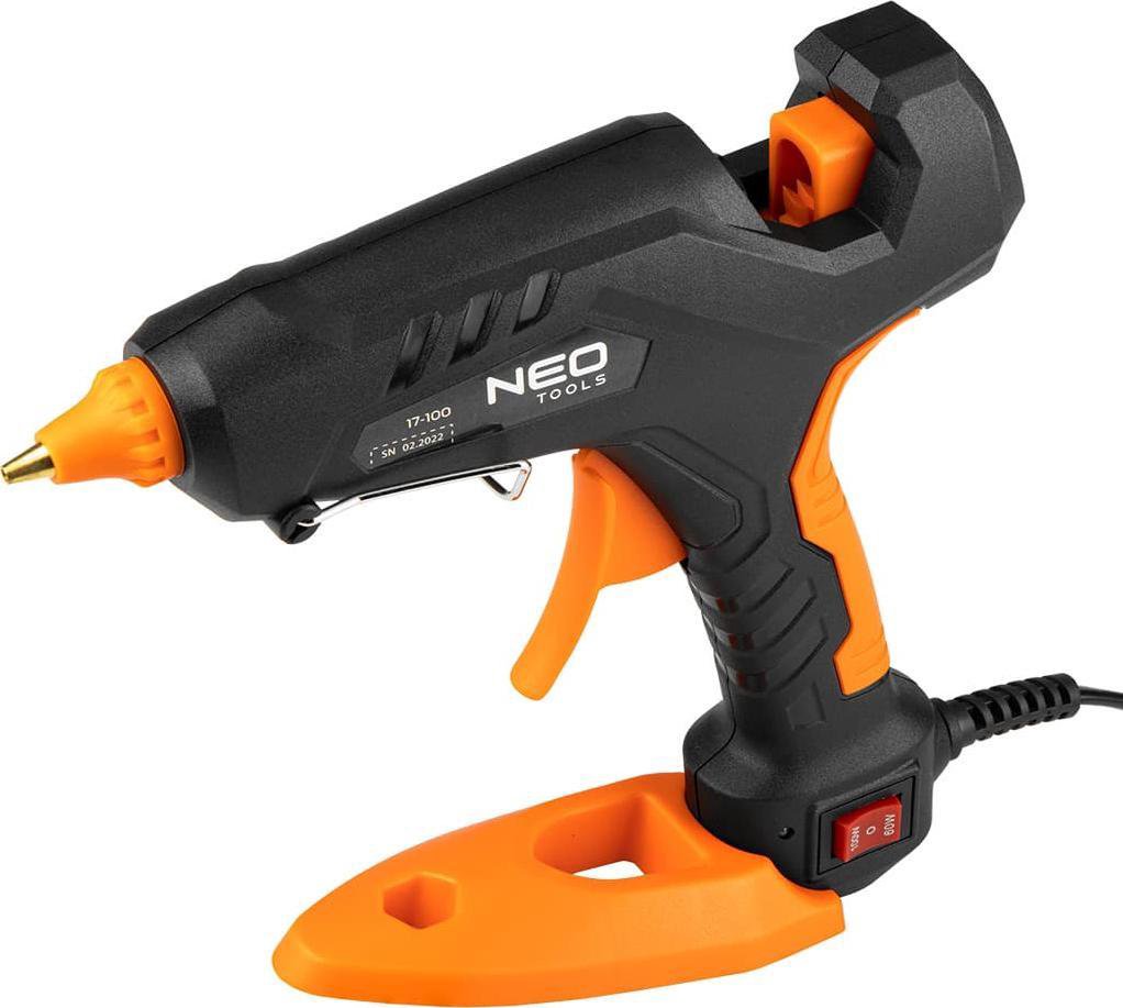 Glue gun Neo 11 mm, 60/100W, 12 glue cartridges, 3 finger protectors, case 17-100