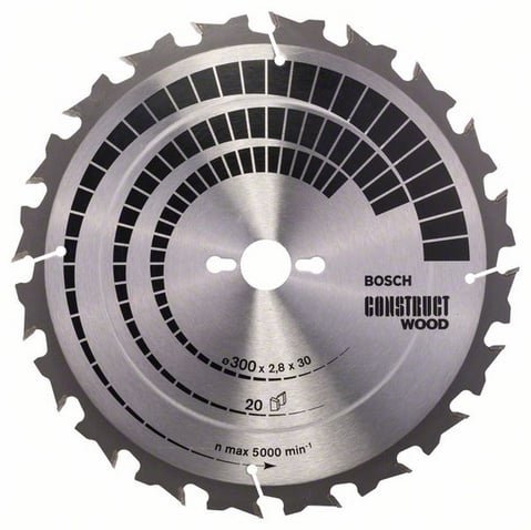 Bosch Construct Wood saw blade 300 x 20mm 20z (2.608.640.700)