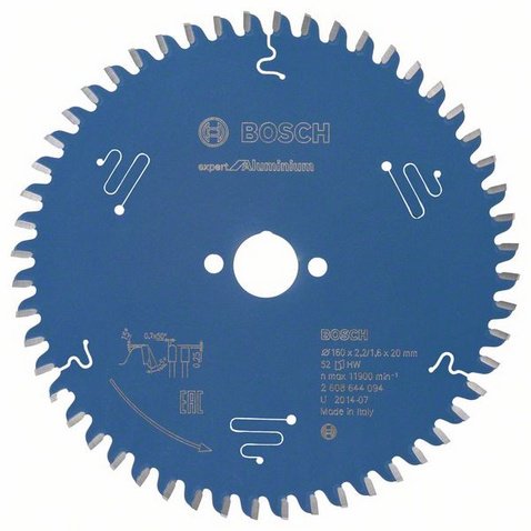 Bosch Saw blade Expert for Aluminium 160x20mm 52z - 2608644094