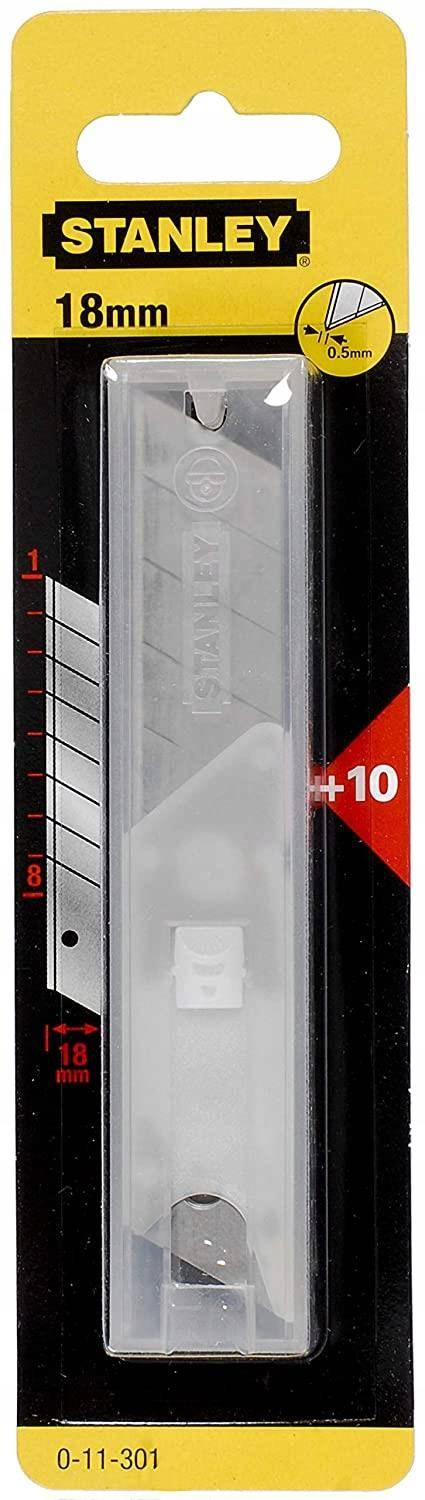 STANLEY Sulaužyti peilių ašmenys 18 mm 10 vnt. 0-11-301