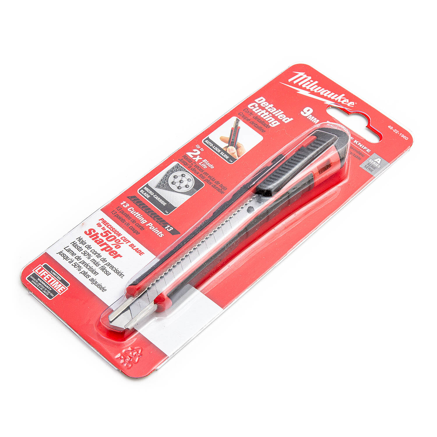 Milwaukee 9 mm peilis su nulaužiamais ašmenimis 48221960