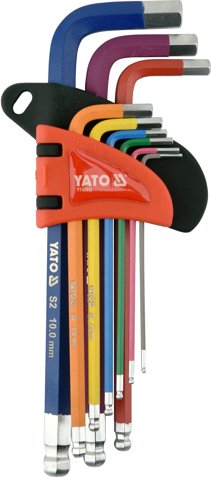 Ištisinių raktų rinkinys 1,5-10 mm 9 vnt. Yato YT-05632