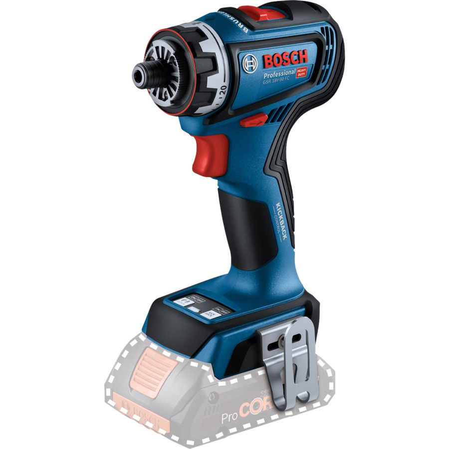 Akumuliatorinis suktuvas-gręžtuvas BOSCH PRO GSR 18V-90 FC (be akumuliatoriaus ir pakrovėjo)