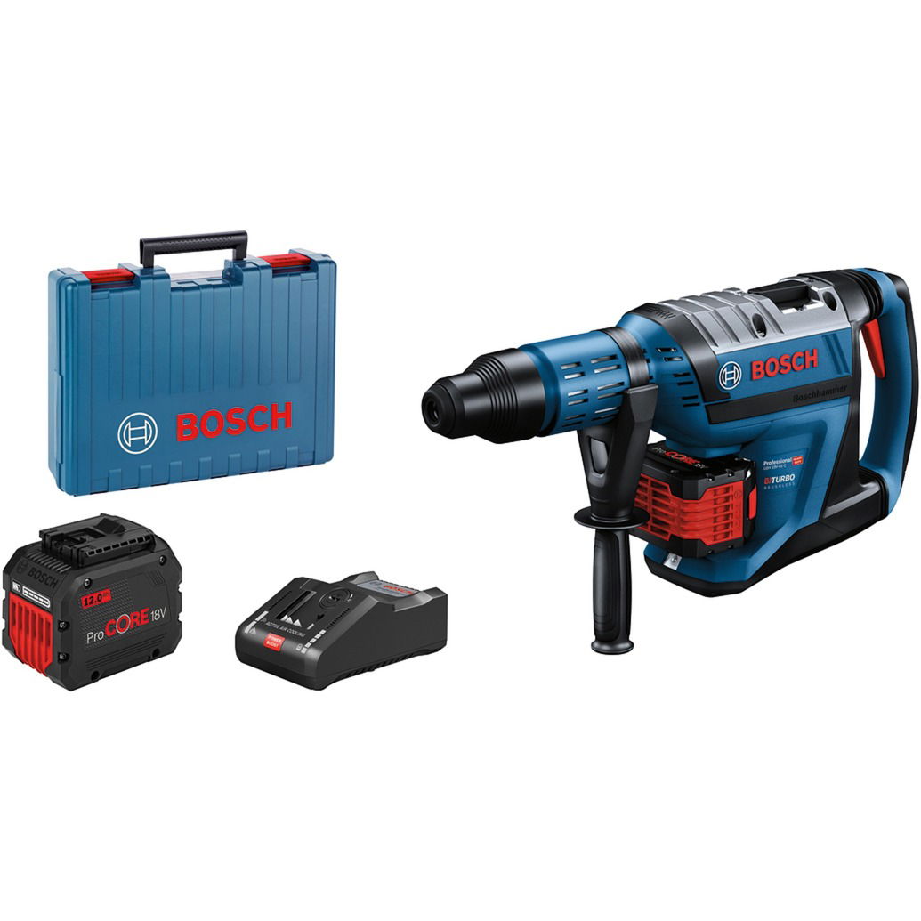 Akumuliatorinis perforatorius BOSCH PRO BITURBO GBH 18V-45 C (2x ProCORE18V 12.0Ah, Bluetooth)