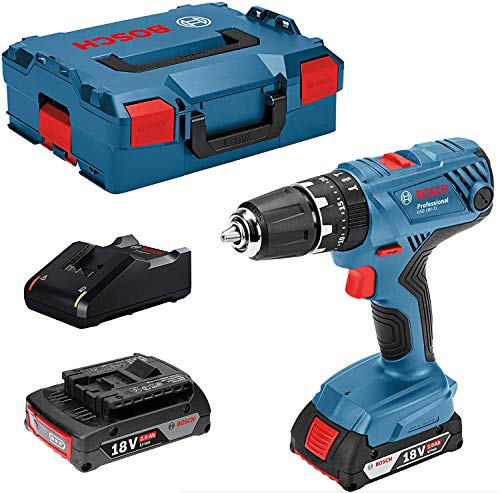 Akumuliatorinis suktuvas-gręžtuvas BOSCH PRO GSR 18V-21 (L-BOXX, 2x Li-ion 2.0Ah)