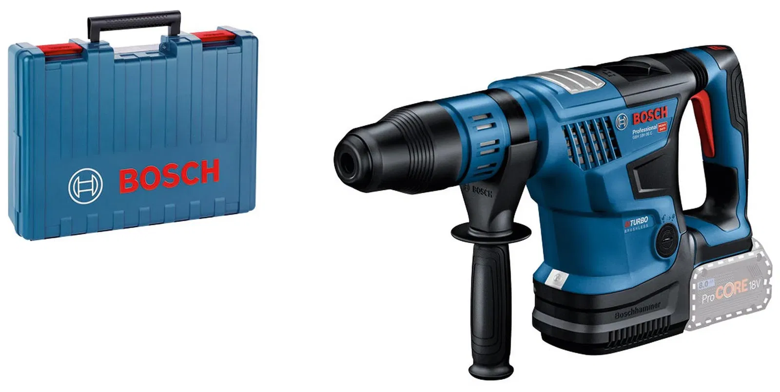 Akumuliatorinis perforatorius BOSCH PRO BITURBO GBH 18V-36 C solo (be akum., su Bluetooth)